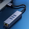 thumbnail image 3 of ruzhgo Type-C/USB 3.0 to USB 3.0 Converter Stable Networking HUB Data Splitter for Windows for Mac Laptop Computer, 3 of 9