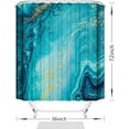 thumbnail image 2 of Blue Gold Marble Shower Curtain,Blue Golden Cracked Lines Abstract Modern Shower Curtain for Bathroom Decor,Waterproof Texture Washable Fabric Shower Curtain,36 X 72, 2 of 5