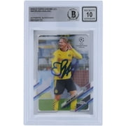 Erling Haaland Borussia Dortmund Autographed 2020-21 Topps Chrome UCL #49 BAS Authenticated 10 Card - Fanatics Authentic Certified