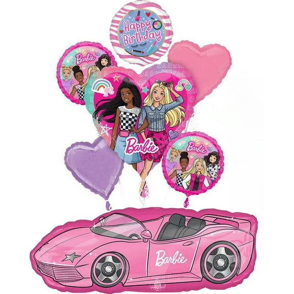 Anagram Dream Together Malibu Barbie Roadster Birthday Party Supplies Balloon Bouquet Decorations