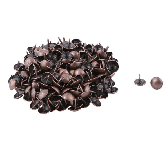 Uxcell Furniture Case Metal Round Head Tack Nail Pushpin Copper Tone 9 x 9mm 200pcs