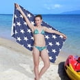 thumbnail image 6 of American Flag Star Beach Towel - Lightweight Compact Oversized Travel Towels - Super Absorbent Quick Dry Towel for Swimming Camping Holiday（74） Wash cloth, 6 of 7