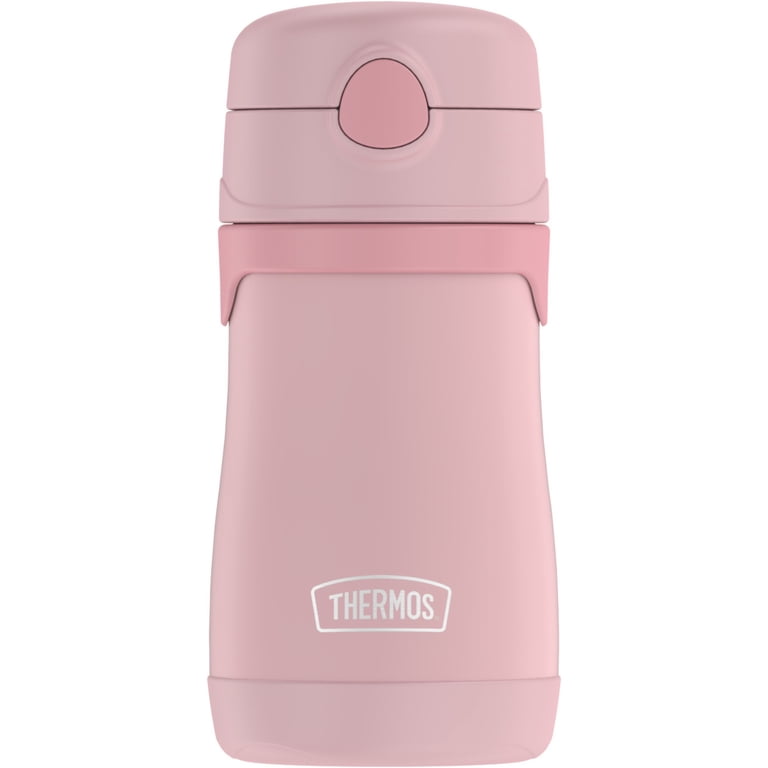 Thermos Baby 10oz Stainless Steel Straw Bottle, Rose photo 1