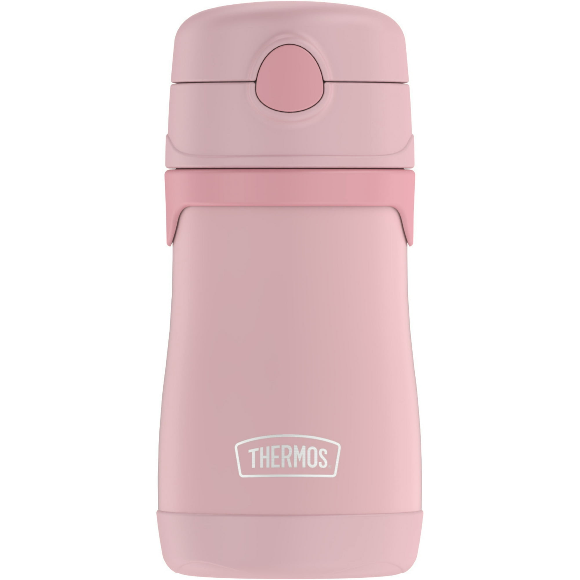 Thermos Baby Vacuum Insulated Stainless Steel Straw Bottle, 10oz, Rose