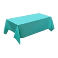 thumbnail image 2 of Moonsky Plastic Tablecloth 54x72in Disposable Rectangle Table Covers Waterproof PEVA Tablecloth for Birthday Wedding Picnic Party Decoration Cyan Solid Color, 2 of 5