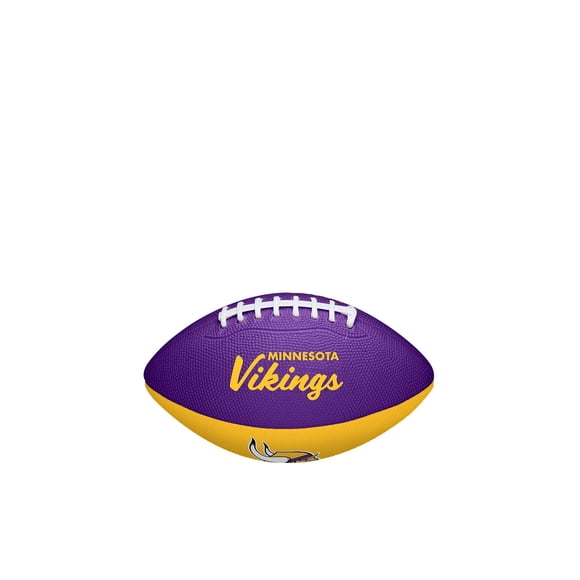 Mini Balón de Fútbol Americano WILSON NFL Equipo Retro Minnesota para Todas las Edades