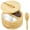 2 PCS, variant on Jetcloudlive Bamboo Salt and Pepper Bowl Box,Built-in Spoon,2-Compartments Spice Seasoning Container,Sea Salt Cellar Holder,Built-in Spoon,Magnetic Swivel Lid