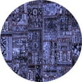 thumbnail image 1 of Ahgly Company Machine Washable Indoor Round Patchwork Blue Transitional Area Rugs, 8' Round, 1 of 4