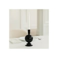 thumbnail image 2 of Decorative Glass Taper Candle Holder - Pair with Gold Pillar Candle Holder - Perfect for Centerpieces for Tables, Kitchen, and Coffee Decor - Modern Candlestick Holder for Lighting Accent - 7", Black, 2 of 12