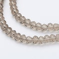 thumbnail image 3 of 10 Strand Transparent Glass Beads Strands Faceted Rondelle 3x2mm Hole: 0.5mm Gray, 3 of 3