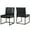 Black, variant on Kithkasa Leather Modern Dining Chairs for Dining Room,Black Base,Set of 2,Brown