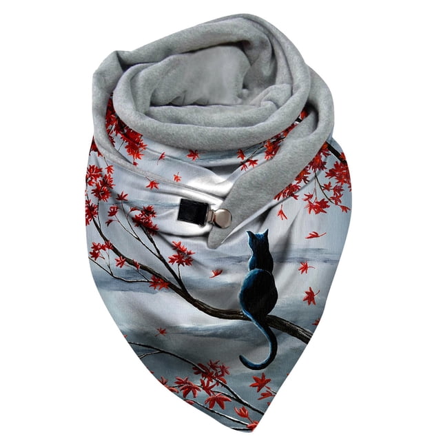 Heliisoer Foulard Imprimée Multi-Usage Mode Animal pour Femmes