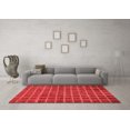 thumbnail image 3 of Ahgly Company Indoor Rectangle Checkered Red Modern Area Rugs, 7' x 10', 3 of 4