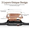 thumbnail image 5 of 2 Pack Bling Case for Apple Watch 40mm with Built-in Tempered Glass Screen Protector, iWatch Series 6 SE 5 4 All Round Protection Hard PC Full Edge Protective Diamond Cover Accessories for Women Girls, 5 of 5
