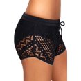 thumbnail image 5 of Women's Black Hollow Out Lace Overlay Swim Short Bottom, 5 of 5