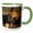 Green/White, variant on 3drose, One Black and One Yellow Labrador Retriever, 11oz Two-tone Yellow Mug
