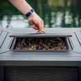 thumbnail image 4 of Hearth & HArbors 28” Propane Fire Pit Table for Outside with Lava Rocks, Weatherproof Protective Cover and Electronic Ignition, Gray, 4 of 8