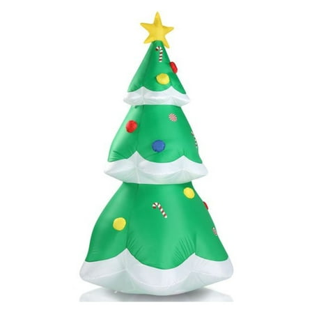 6.9FT Lighted Christmas Inflatable Tree, Blow Up Yard Decoration with LED Lights