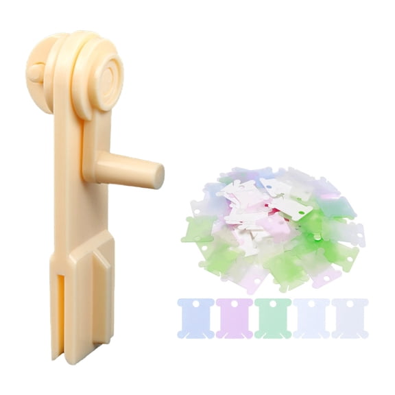PatungKu Floss Winder with Embroidery Thread Bobbins Stitching Yarn Cards Floss Bobbins