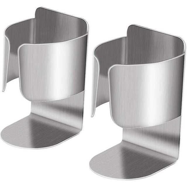 Stainless Steel Electric Toothbrush Holder, Wall Mounted Toothpaste Organizer (Set of 2)