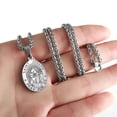 thumbnail image 3 of APSVO Silver Saint St Joseph Necklaces for Men Boys Stainless Steel Medal Pendant Chain Christian Religious Catholic Birthday First Communion Graduation Fathers Day Jewelry Gifts Teen Him Dad Kids, 3 of 5