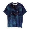 thumbnail image 2 of T Shirts for Men 2026 Summer Casual Short Sleeve Crewneck Galaxy Printed Tee Shirt, 2 of 3