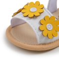 thumbnail image 5 of GYRATEDREAM Toddler Baby Girl's Summer Soft Open Toe Princess Flower Outdoor Casual Sandals 0-18 Months, 5 of 11