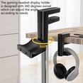 thumbnail image 5 of sweethay Soporte para auriculares Soporte universal para pantalla de auriculares para PC Debajo del escritorio Soporte giratorio ajustable para Cables de audio/vídeo Soporte, 5 of 5