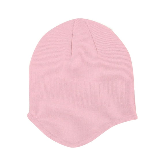 Acrylic Knit Helmet Beanie - Pink