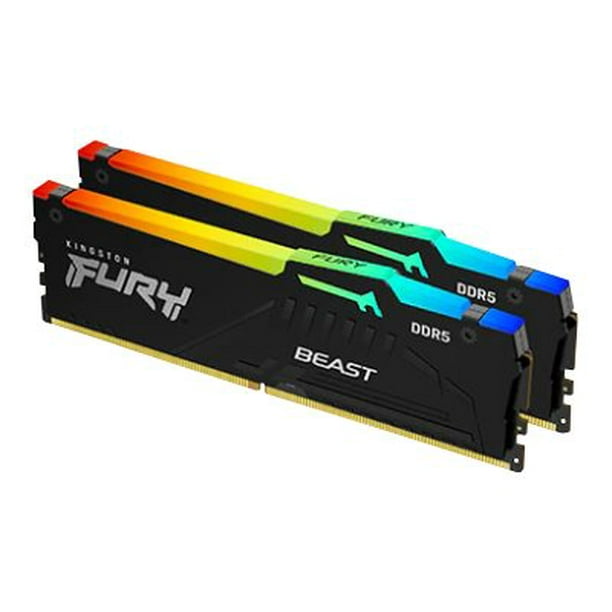 KingstonFURY 32G 16GB×2 8Gbitモデル 3200MHz Kingston FURY Beast RGB - DDR5 - kit - 32 GB: 2 x 16 GB - DIMM 288