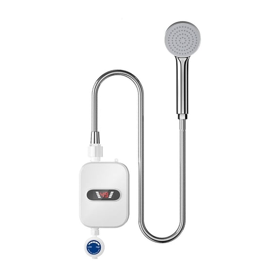 3500W Mini Instant Water Heater Shower LCD Digital Display Bathroom Faucet Hot Water Heater Kitchen Tankless Instant Heating ,Safety Protections