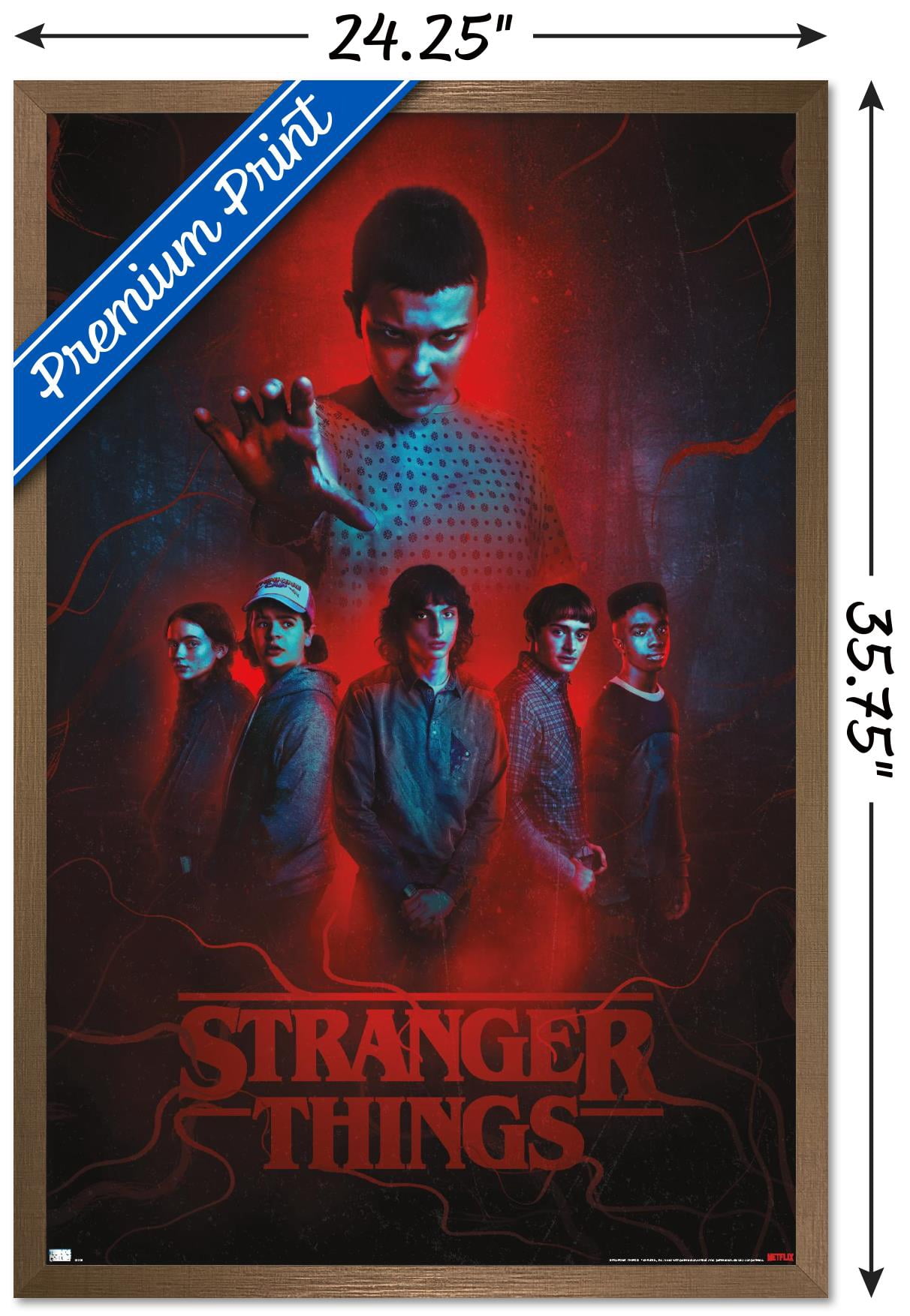Netflix Stranger Things: Season 4 - Group Wall Poster, 22.375" x 34" Framed