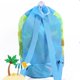 thumbnail image 3 of Bolso de playa para niños, mochila plegable de malla para juguetes de playa, sin pelotas (azul), 3 of 9