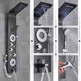 thumbnail image 4 of Shower Panel Tower System, LED Rainfall Waterfall Shower Head Shower Panel System Massage Jets, Stainless Steel Bathroom Shower Faucet with Bidet Black, 4 of 11