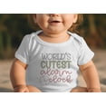 thumbnail image 4 of Baby Newborn Gift World's Cutest Alarm Clock Printed Bodysuits (Newborn, White), 4 of 5