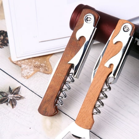 

Multifunctional wooden handle wine bottle opener