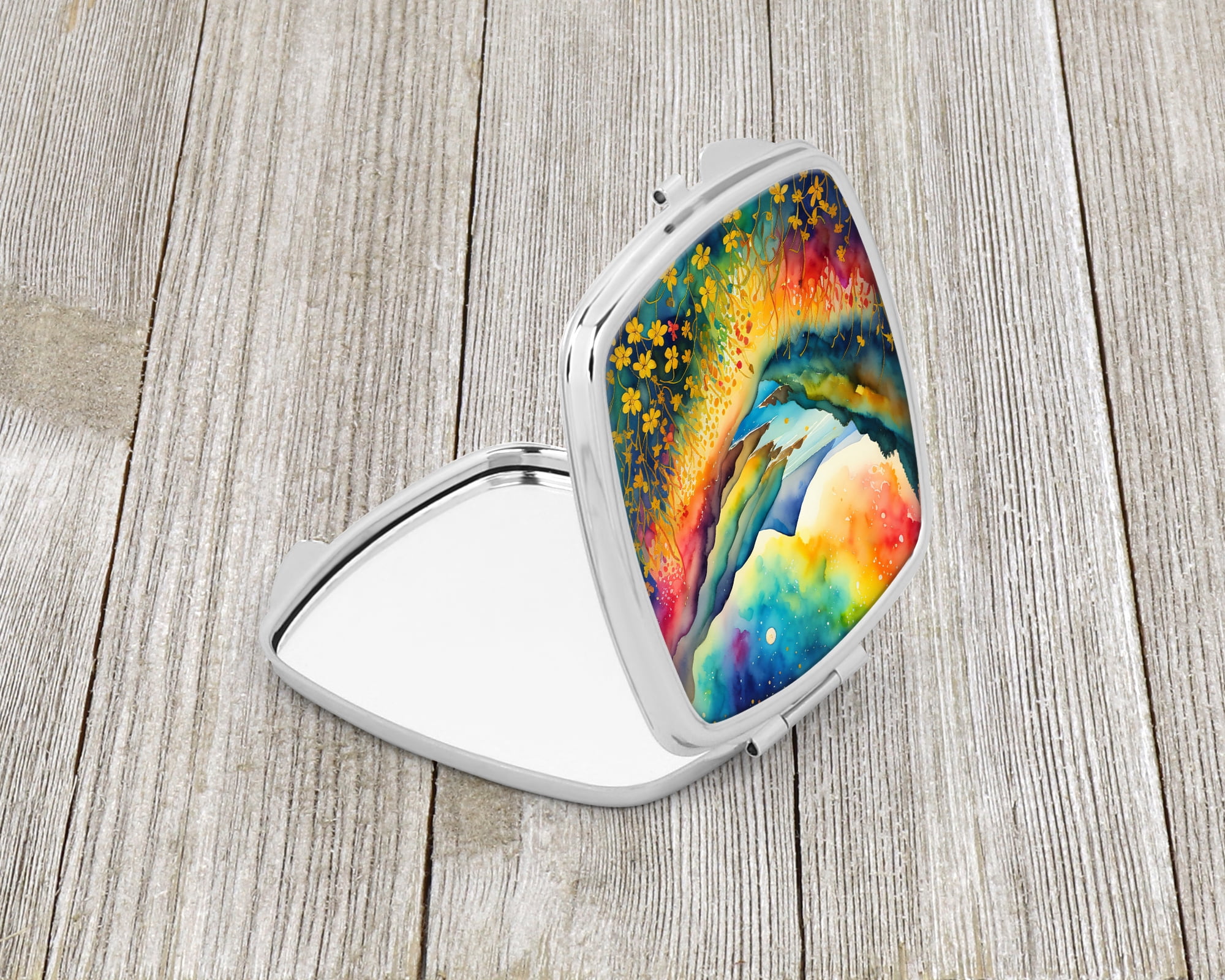 Colorful Hypericum or St. John�s Wort Compact Mirror 2.75 in x 3 in