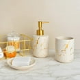 Marble Bathroom Accessories Set, 3 Pcs Ceramic Bathroom Decorations Accessories Sets Includes