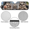 thumbnail image 6 of Yuyamidu Funny Sloth Driving Windshield Sunshade Car Sun Shade Heat Shield Sun Visor Mat for 1997-2017 Jeep Wrangler Rubicon Sahara TJ JK JKU 2/4 Doors, 6 of 7