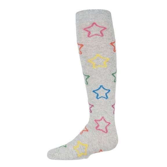 MeMoi Star Shine Knee-High Socks - Girls - Female, 6, Light Gray