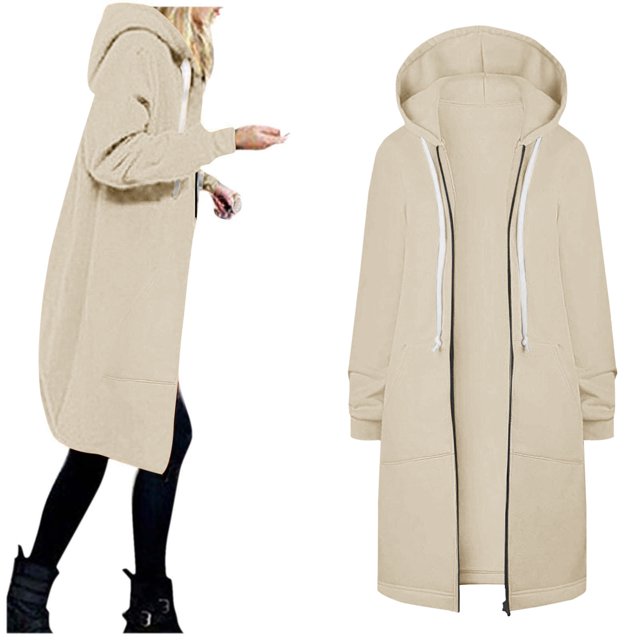 ICHUANYI Liquidación Chaqueta con capucha de moda para mujer Color sólido Cremallera Manga larga Bolsillo Top Blusa Abrigo ICHUANYI WER202308170379