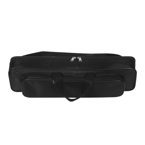 Luxshiny Portable Black Oxford Cloth Fishing Pole Travel Case with Steel Wire Frame for Secure Storage and Quick Access