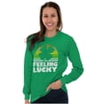 thumbnail image 4 of St Patricks Day Feeling Lucky Clover Long Sleeve TShirt Men Women Brisco Brands S, 4 of 6