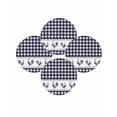 thumbnail image 7 of 15 Inch Round Placemats Set of 4, Farmhouse Purple Plaid Non Slip Heat Insulation PP Table Mats, Vintage Country Cock Checkered Washable Place Mats for Kitchen Dining Party Table Decor, 7 of 7