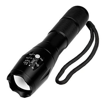 - Rechargeable Battery LED Zoomable Flashlight Torch For Camping Tracking