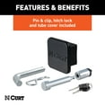thumbnail image 5 of CURT 45534 Trailer Hitch Mount, 2-Inch Ball, Lock, Fits 2-In Receiver, 7,500 lbs, 2" Drop, Cap, 5 of 7