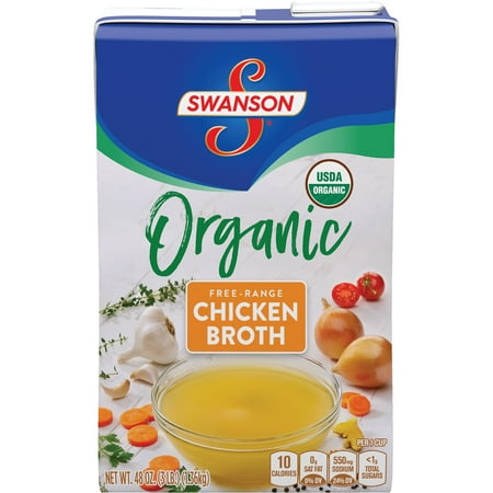 UPC 051000225368 product image for Swanson Organic Free-Range Chicken Broth, 48 oz. Carton | upcitemdb.com