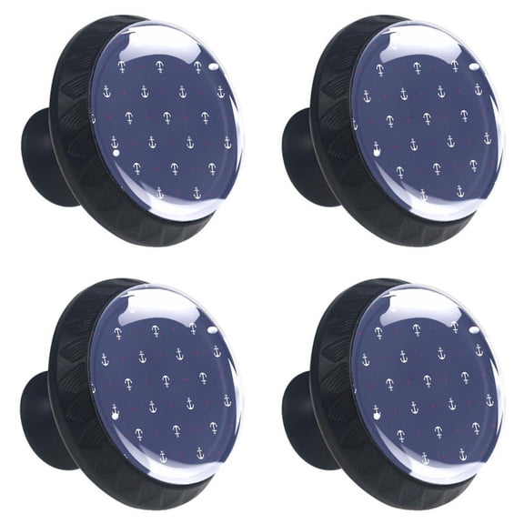 4 Pcs Anchor Knobs for Kitchen Cabinet Cupboard Dresser Bookcase Drawer Pulls Handles Round Home Decor