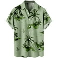 thumbnail image 1 of Camisas Hombre Camiseta de hombre informal con diseño de moda superior con estampado de calle al libre con estampado 3d de árbol de (Mint Green, S), 1 of 4