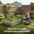 thumbnail image 5 of Yard Tuff Galvanized Steel Raised Garden Bed, Modern Outdoor Planter Box, Silver, 5 of 12